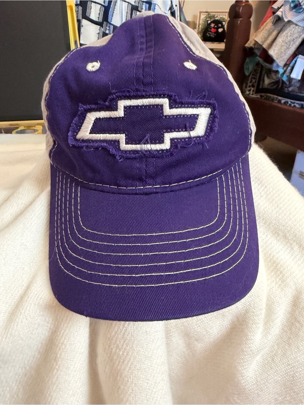 Outdoor Cap Purple Chevrolet Logo Men’s Baseball Cap with Contrast Stitching